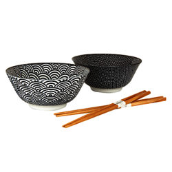 Tokyo Design Studio Bowl and Chopsticks, Set of 2